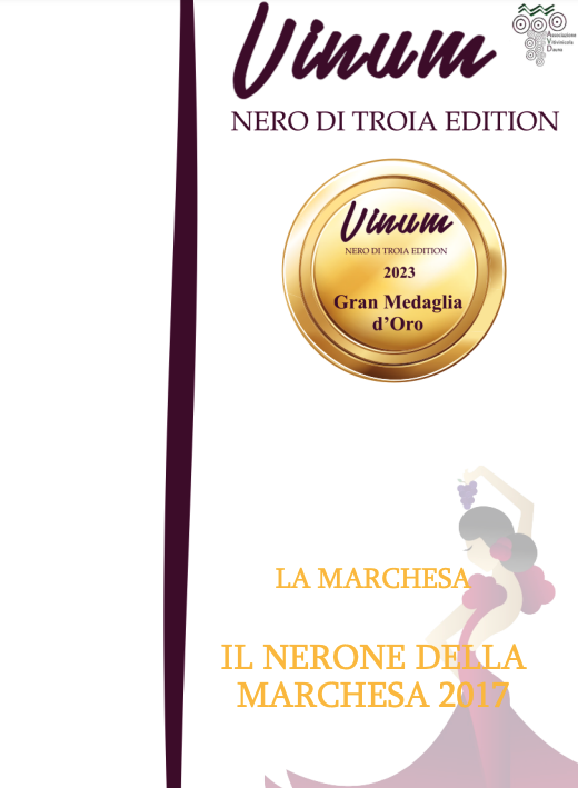“Il Nerone” e “Il Melograno” medaglie d’oro al Vinum 2023